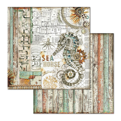 Mechanical Sea World 12"x12" Scrapbooking Pad