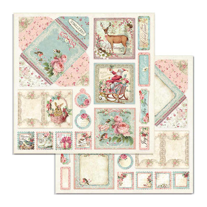 Pink Christmas 12"x12" Scrapbooking Pad