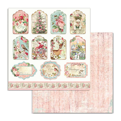 Pink Christmas 12"x12" Scrapbooking Pad