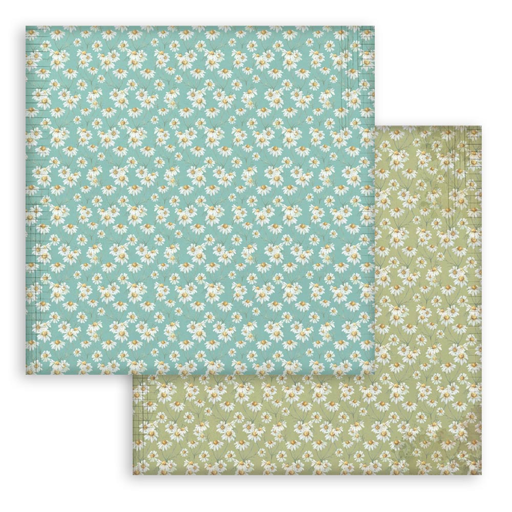 Daisy Art Backgrounds 8"x8" Scrapbooking Pad