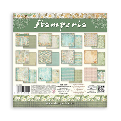 Daisy Art Backgrounds 8"x8" Scrapbooking Pad