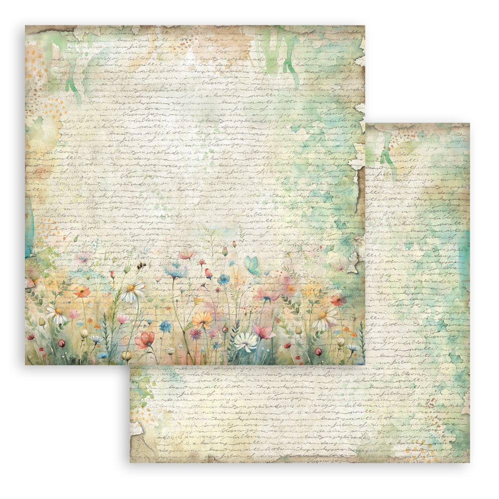 Daisy Art Backgrounds 8"x8" Scrapbooking Pad