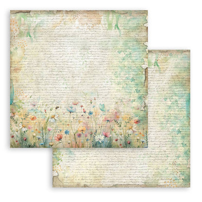 Daisy Art Backgrounds 8"x8" Scrapbooking Pad