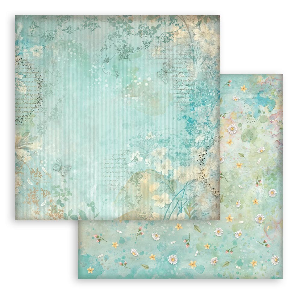 Daisy Art Backgrounds 8"x8" Scrapbooking Pad