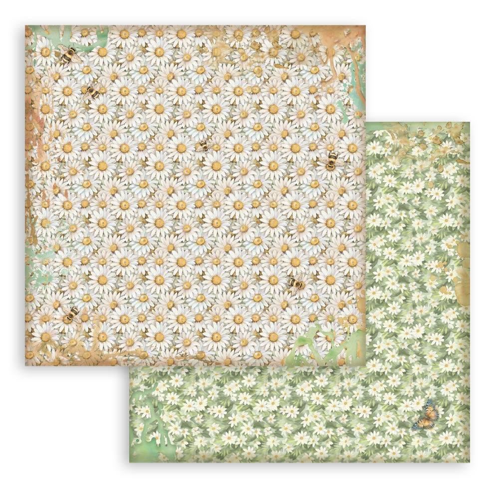 Daisy Art Backgrounds 8"x8" Scrapbooking Pad