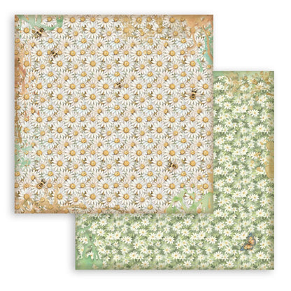 Daisy Art Backgrounds 8"x8" Scrapbooking Pad