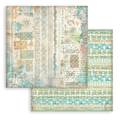 Daisy Art Backgrounds 8"x8" Scrapbooking Pad