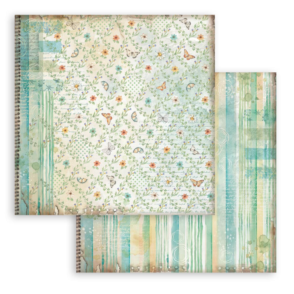 Daisy Art Backgrounds 8"x8" Scrapbooking Pad