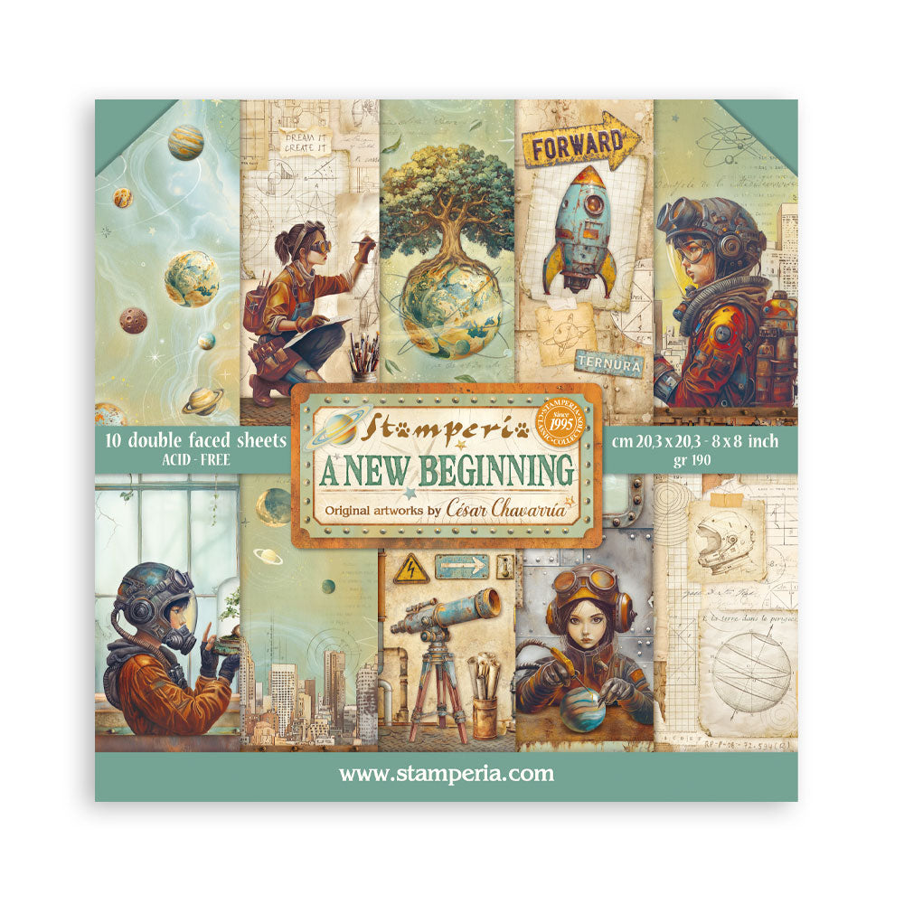 A New Beginning 8"x8" Scrapbooking Pad