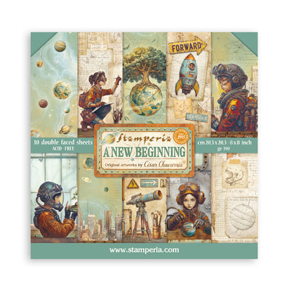 A New Beginning 8"x8" Scrapbooking Pad