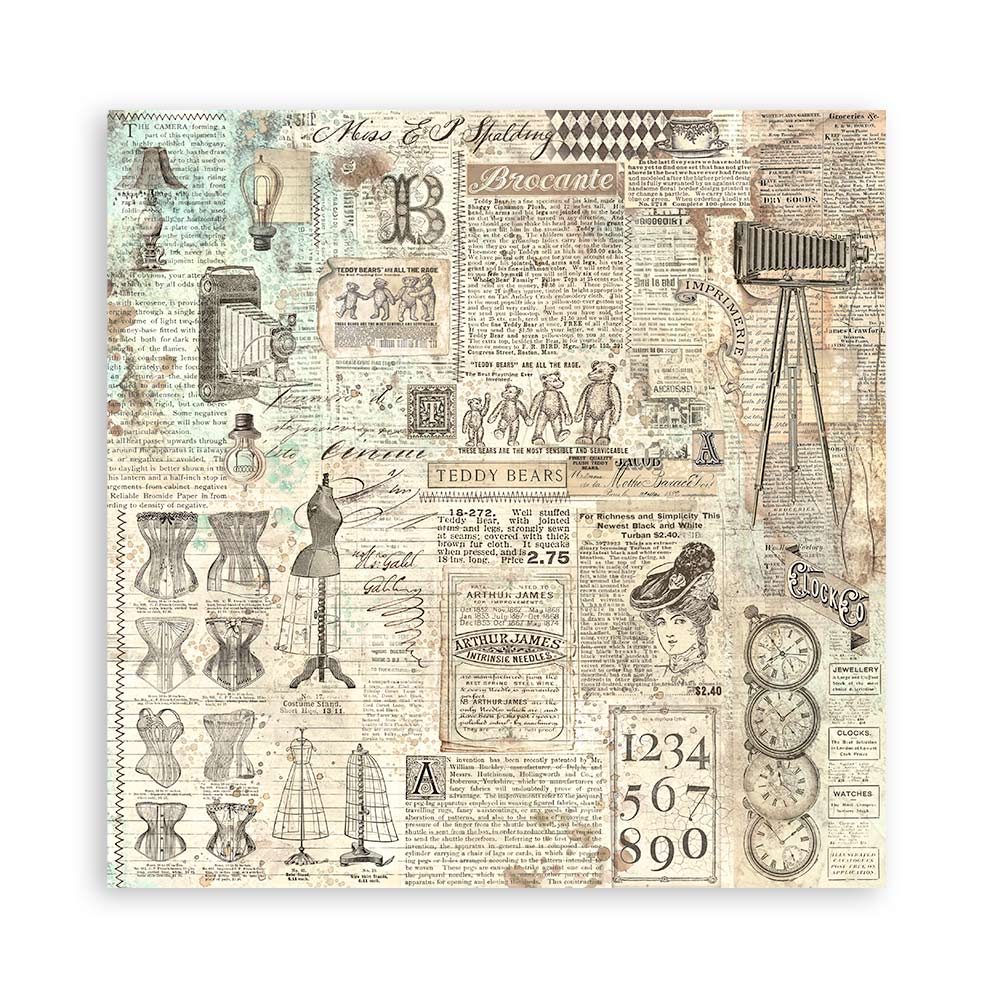 Brocante Antiques 12"x12" Single Faced Maxi Scrapbooking Pad