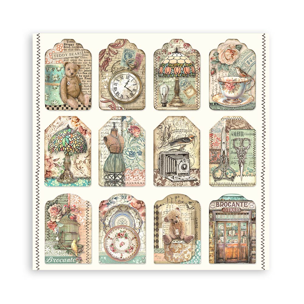Brocante Antiques 12"x12" Single Faced Maxi Scrapbooking Pad