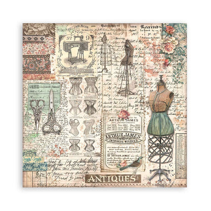Brocante Antiques 8"x8" Single Faced Maxi Scrapbooking Pad