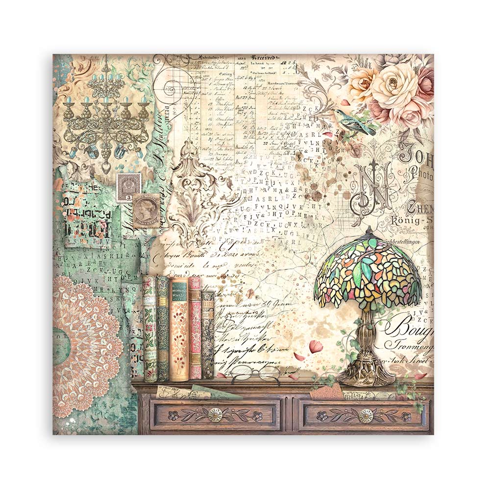 Brocante Antiques 12"x12" Single Faced Maxi Scrapbooking Pad