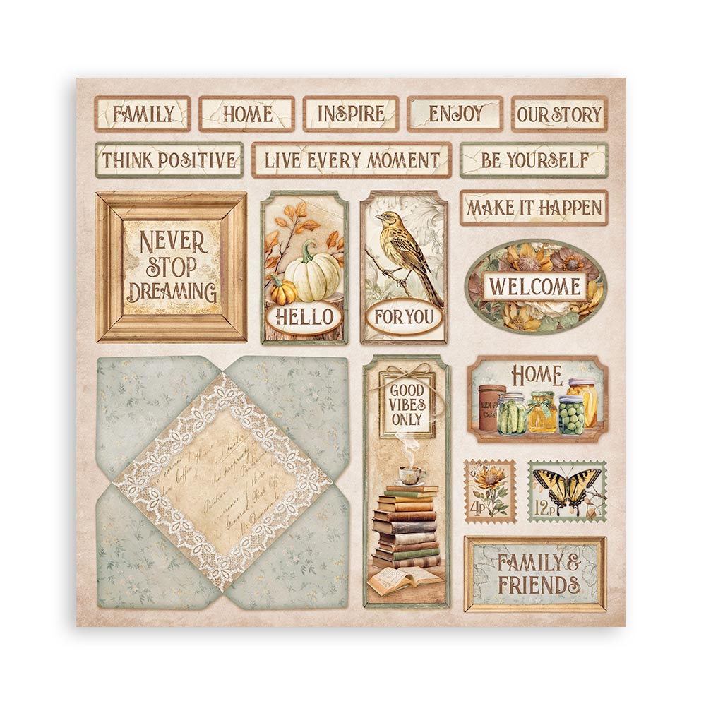 Golden Harmony 12"x12" Single Faced Maxi Scrapbooking Pad