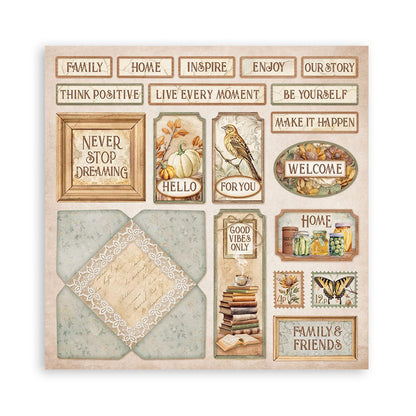 Golden Harmony 12"x12" Single Faced Maxi Scrapbooking Pad