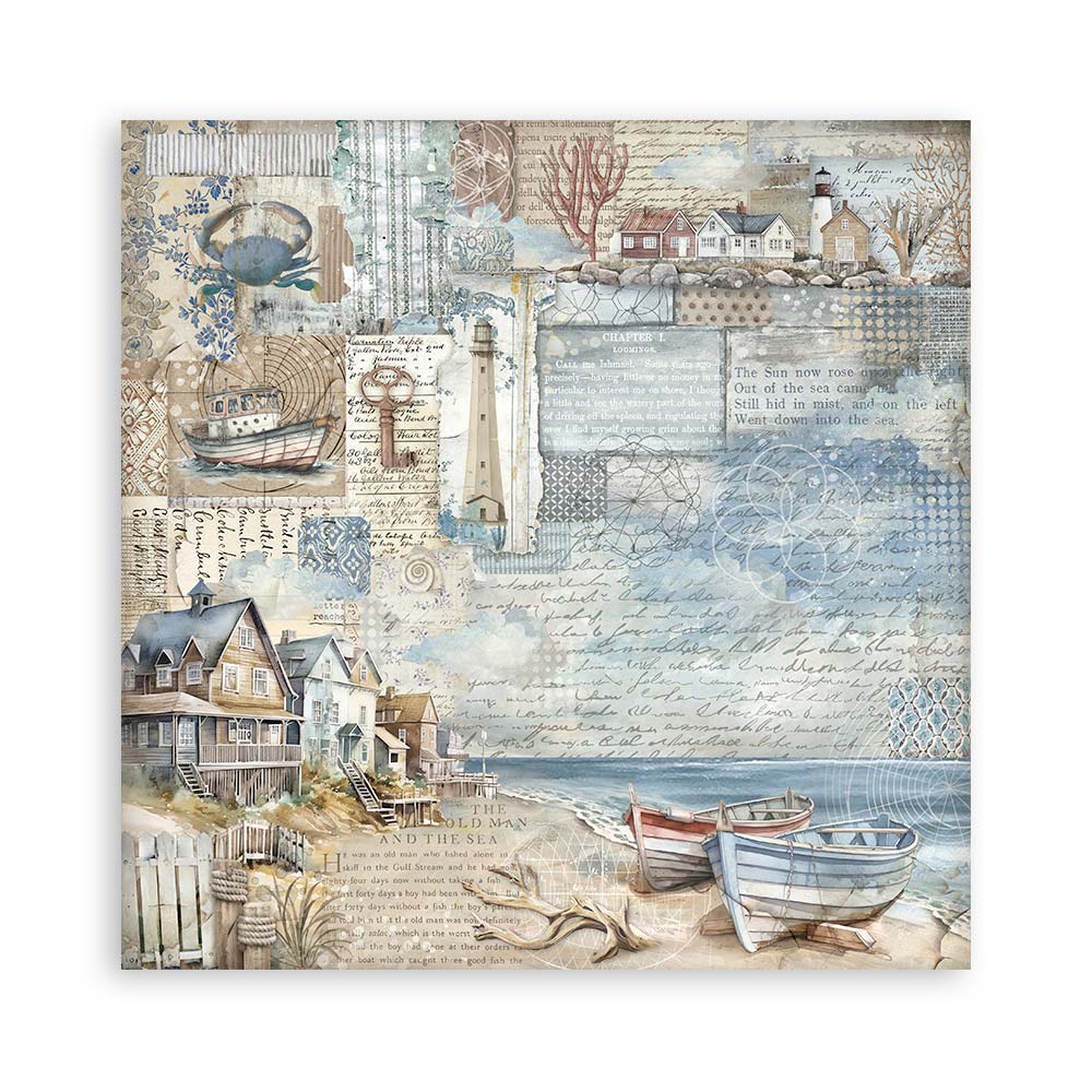 Silent Sea 12"x12" Single Faced Maxi Scrapbooking Pad