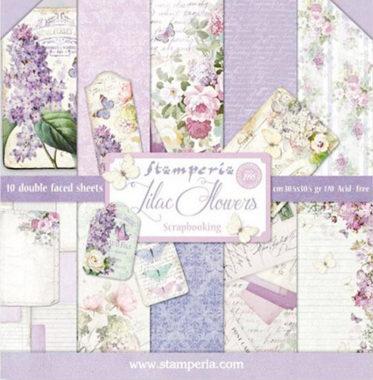 Lilac Flowers 12"x12" Scrapbooking Pad