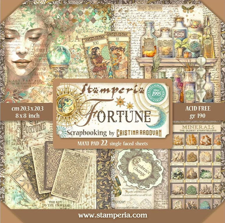 Fortune 8"x8" Single Faced Maxi Scrapbooking Pad