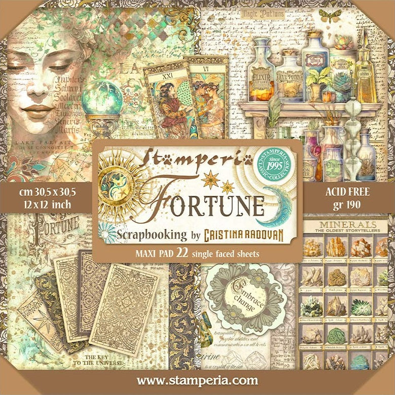 Fortune 12"x12" Single Faced Maxi Scrapbooking Pad
