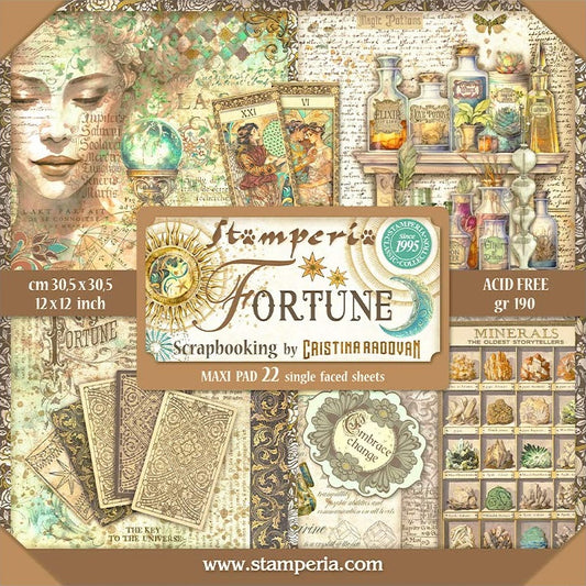 Fortune 12"x12" Single Faced Maxi Scrapbooking Pad
