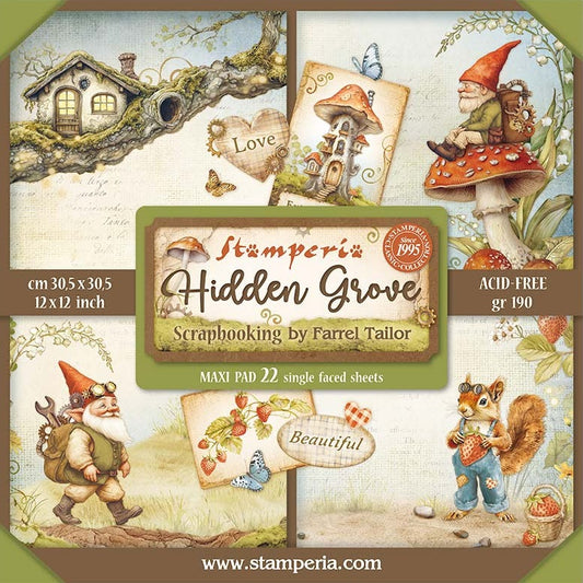 Hidden Grove 12"x12" Single Faced Maxi Scrapbooking Pad